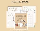 Printable Recipe Book Template: Minimalist Cooking Planner (Instant Download)
