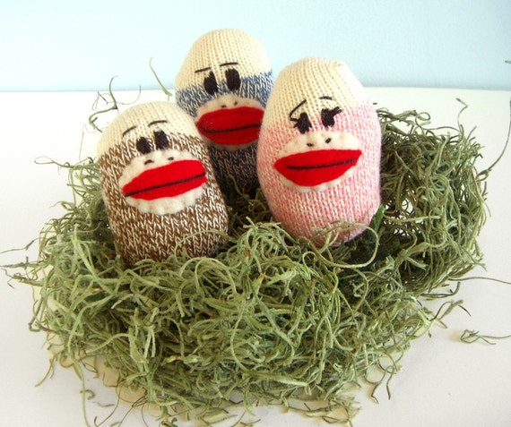 sock monkey easter basket