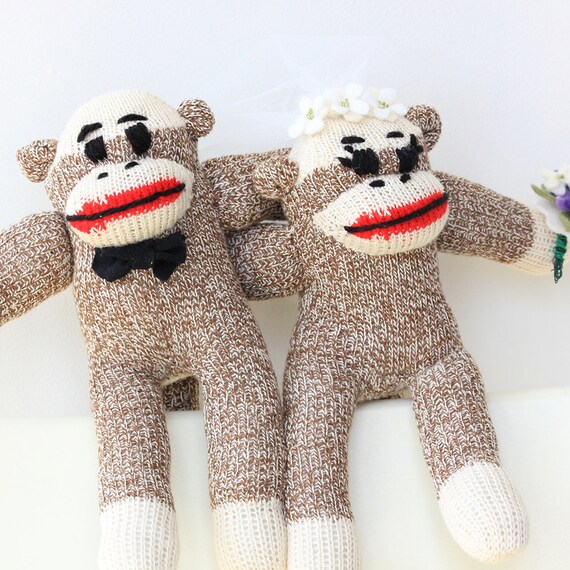 sock monkey cake topper