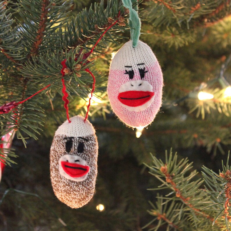 Sock Monkey Christmas Ornament Etsy