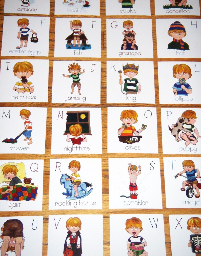 Boy alphabet card set image 3