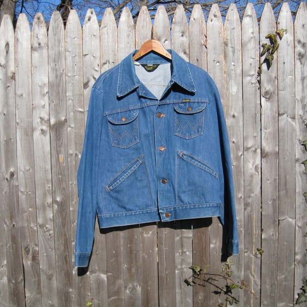 Vintage Wrangler Denim Jacket Mens Large
