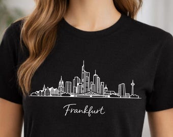 Frankfurt Skyline T-Shirt | Mainhattan Edition | Urban Line Art Design | Frankfurt Hoodie & Sweatshirt | City Shirt | Frankfurt design