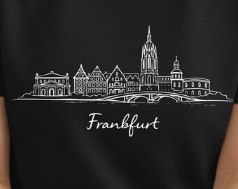 Frankfurt T-Shirt | Minimalist Frankfurt Design | Frankfurt Hoodie & Sweatshirt | City Art Print Shirt | Gift for Frankfurt Fans