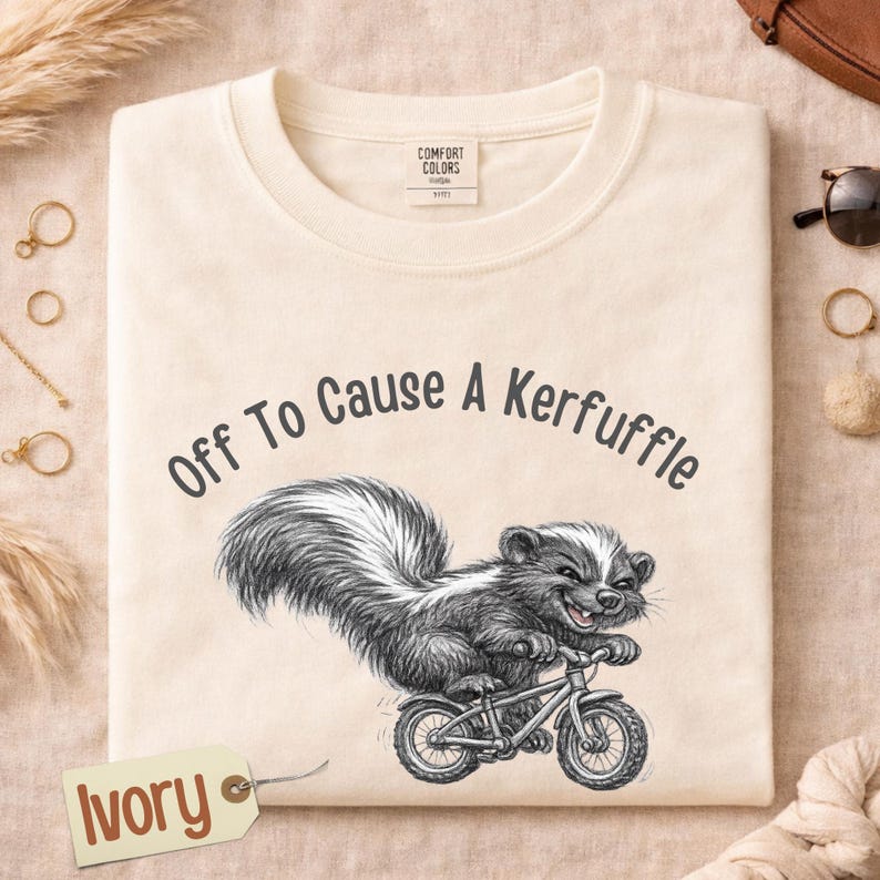Chaos Mode Activated Shirt, Funny Skunk T-Shirt Comfort Colors, Cute Animal Meme Shirt, Funny Gift Idea, Quirky Chaos Shirt image 2