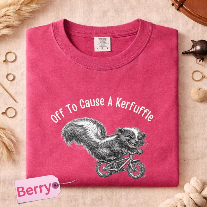 Chaos Mode Activated Shirt, Funny Skunk T-Shirt Comfort Colors, Cute Animal Meme Shirt, Funny Gift Idea, Quirky Chaos Shirt image 6