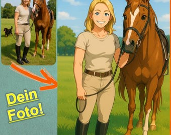 Custom anime art from your photo – personalized character design, gift idea, funny portrait, toy box, digital file