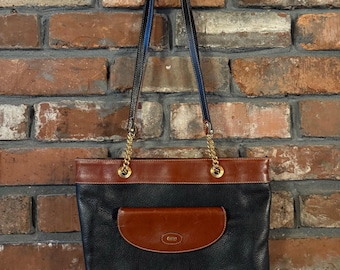 Vintage Bally leather tote bag