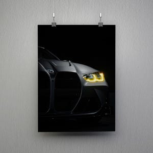 Poster opaco premium BMW M4 CSL (G82) in edizione limitata