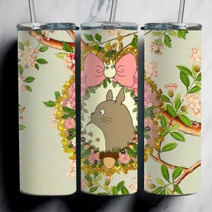 Fantasy Forest Creature Tumbler Wrap PNG – 20oz and 30oz Straight and Tapered, 300 DPI Digital Download