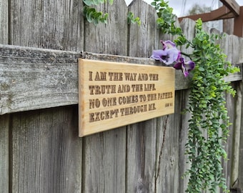 Engraved Wood Bible Verse Plaque – Psalm 14:6 Scripture Wall Art (13.5x5in)
