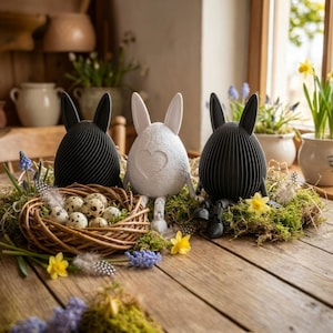 Könnte beinhalten: Ein Set aus drei Keramikvasen in verschiedenen Höhen und Formen. Die Vasen sind mit einer matten, weißen Oberfläche glasiert und bieten eine minimalistische Ästhetik. Die höchste Vase ist etwa 25 cm hoch.