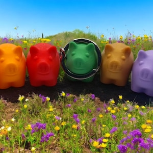 Mini Pig Keychain – Cute 3D Printed Pig Key Ring | Animal Charm | Gift for Kids, Animal Lovers, Stocking Stuffer, Backpack Tag