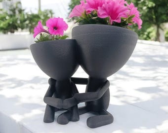 Mother and Child Planter Set | Symbolic Succulent Pots | Gift for Mom | Thank You Gift | Modern Home Decor | Mother's Day Gift | Unique Gift