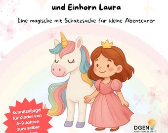 Unicorn Scavenger Hunt Children's Birthday Party – Treasure Hunt PDF to Print – Unicorn Party Game – Digital File