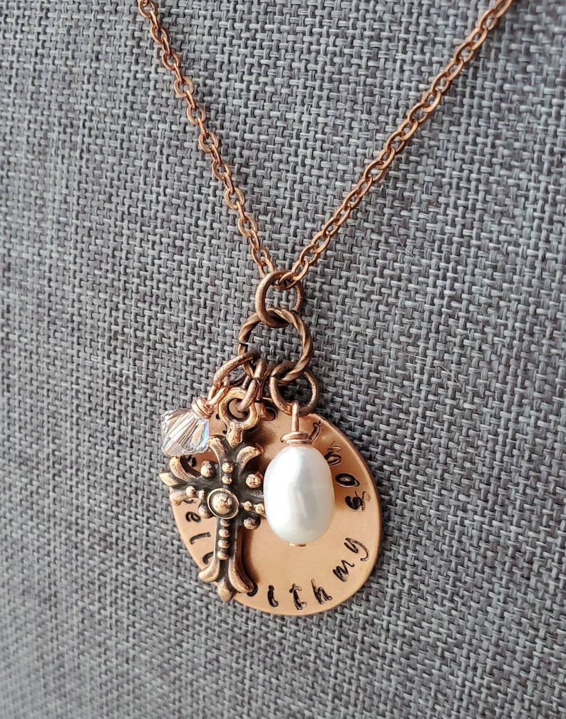 It is Well with My Soul Necklace Silver Hand Stamped Hymn Etsy