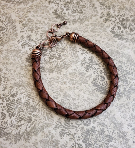 Bracciale Multistrato In Pelle Intrecciata Con Sacchetto Portagioelli - Stile Boho Vintage - 2