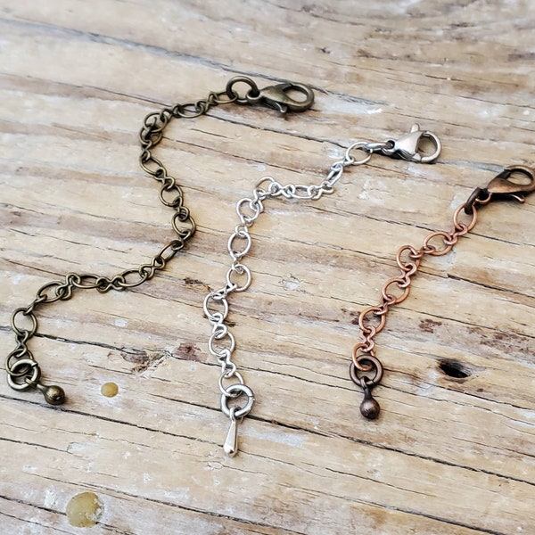 Extender Chain, Extension Chain, Silver Extension Chain, Copper Extension Chain, Antiqued Brass Extension Chain