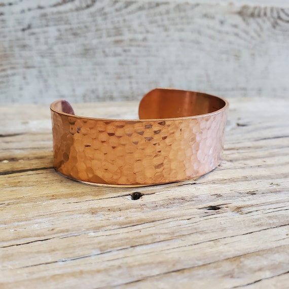 Solid copper shop cuff bracelet