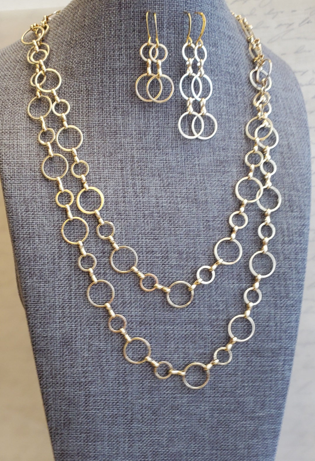 Long Gold Link Chain Necklace, 40 Inch Gold Statement Necklace, Long