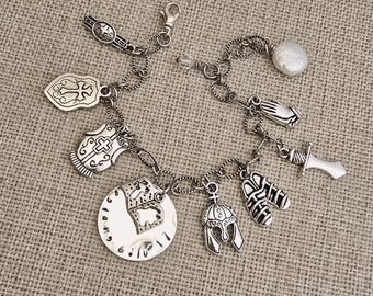 Armor of God Charm Bracelet: Ephesians Scripture Jewelry