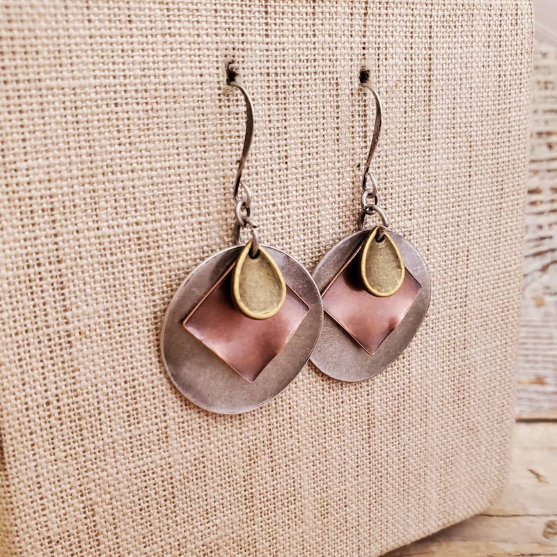 18K Riley Mixed Metal Earrings main image 0