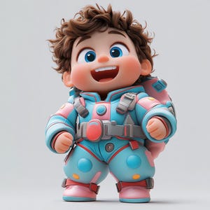 Retrato infantil de superhéroe de Pixar en 3D personalizado, regalo de fiesta de cumpleaños, personaje de superhéroe a partir de la foto, disfraz de superhéroe personalizado para niños pequeños