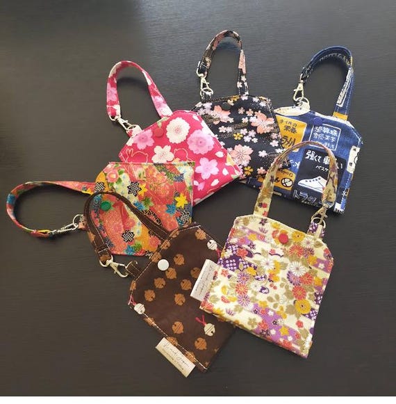 Petite trousse de rangement attachable pour petits objets ou clés - Mini sac attachable pour petites affaires - Design kawaii japonais