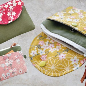 Porte-Cartes et Porte-Monnaie- Petit étui à pièces avec porte-cartes - Design rétro kawaii japonais - Prix abordable- Mini Sac à Main