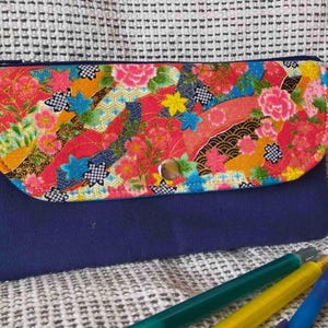 Astuccio portapenne con cerniera Kimono origami giapponese - Porta carte di credito - Modello tradizionale - Regalo originale