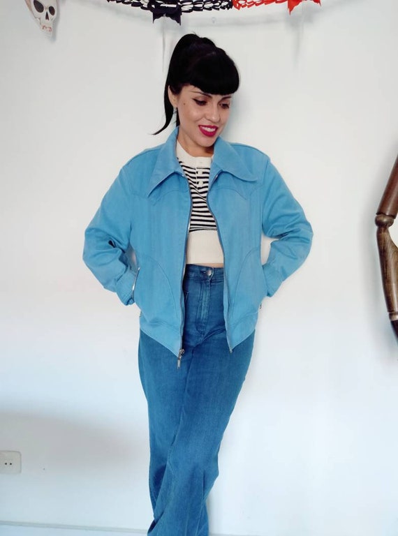 1960s-1970s Western Denim Jacket, Vintage Denim Ja