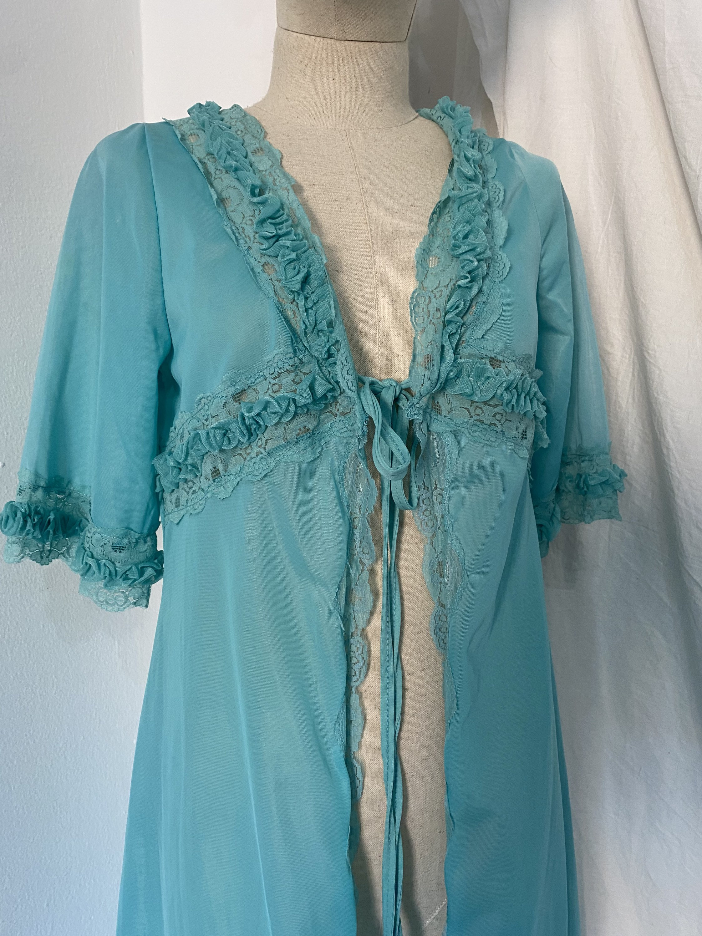 1960s Peignoir Robe Vintage Peignoir Robe 60s Lingerie Robe Etsy