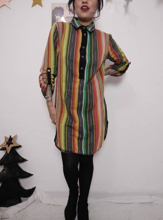 Silverado Mexican Serape Tunic Dress, Mexican Dre… - image 6