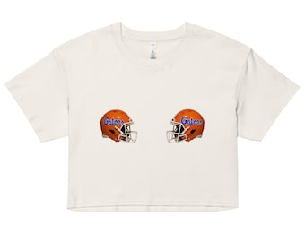 Florida Football Boobie Tee: Funny Women's Graphic Crop Top, Gators Fan Gift