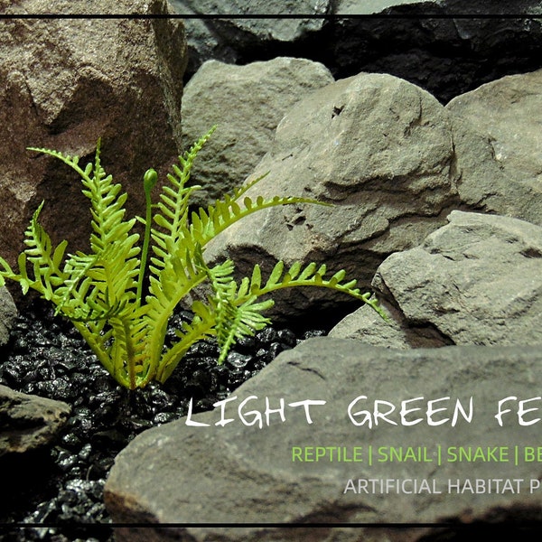 Artificial Light Green Fern – Reptile Terrarium Vivarium Plant | PRP506