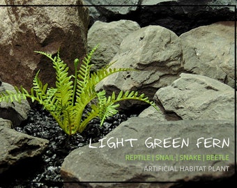 Artificial Light Green Fern – Reptile Terrarium Vivarium Plant | PRP506