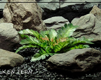 Artificial Silk Bracken Fern – Silk Reptile Tank Plant | SRP464