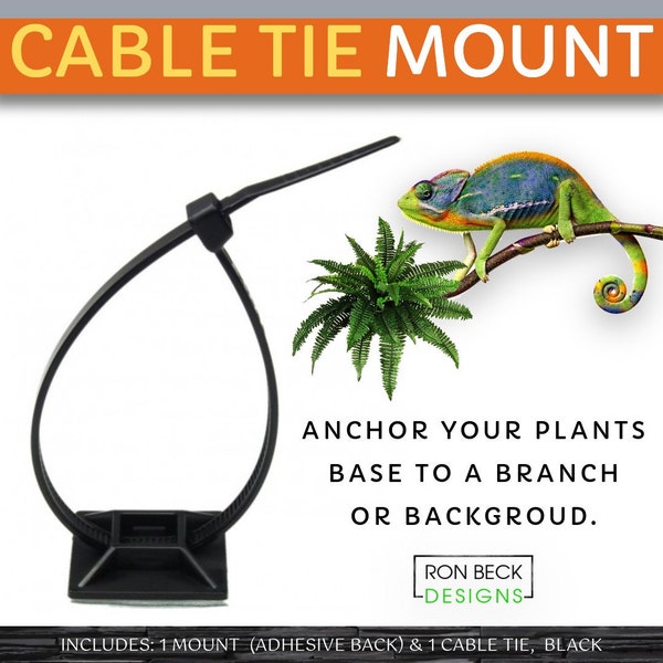 Cable Tie Mount Hanging Artificial Reptile Plants Anchor | PRA504