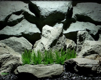 Pine Needle Grass Plot | Artificial Aquarium Decor Plant | ron beck designs. PARP241