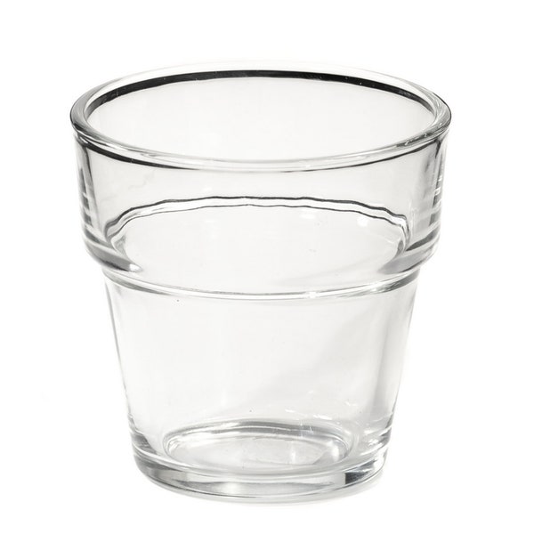 Clear Glass Flower Pot Votive Holder | VP477