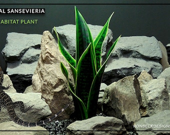 Artificial Sansevieria Mother in Law Tongue – Reptile Snake Habitat Plant - House Plant | PRP393