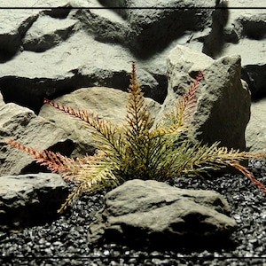 Artificial Spiked Fern (Browns)  – Reptile Snake Spider Beetle Terrarium Plant | PRP360