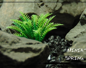 Artificial Miniature Spring Fern – Aquarium Reptile Terrarium Plant | PARP489