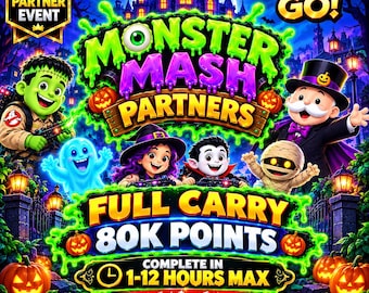 Monster mosh partners_Monopoly go partner event_Full Carry ( Rush Slots )