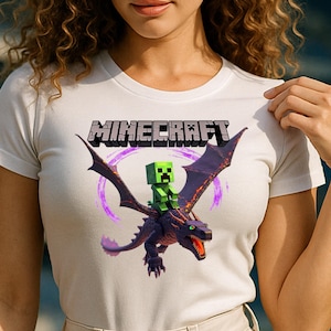 15 Mine-Art Style Dragon & Character PNGs | 300 DPI Transparent Background | Digital Download | T-Shirt Sublimation Clipart