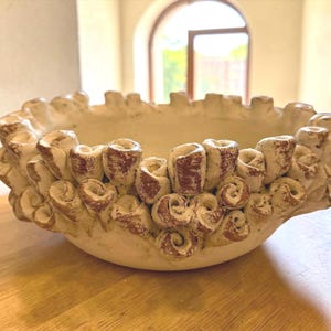 Sculptural Cement Planter Pot, Organic Modern Planter, Coastal Home Decor, Cachepot Bowl