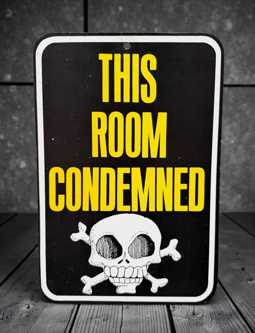 Condemend Sign Vintage This Room Condemned Sign, Skull Wall Decor, Gothic Plaque - Etsy