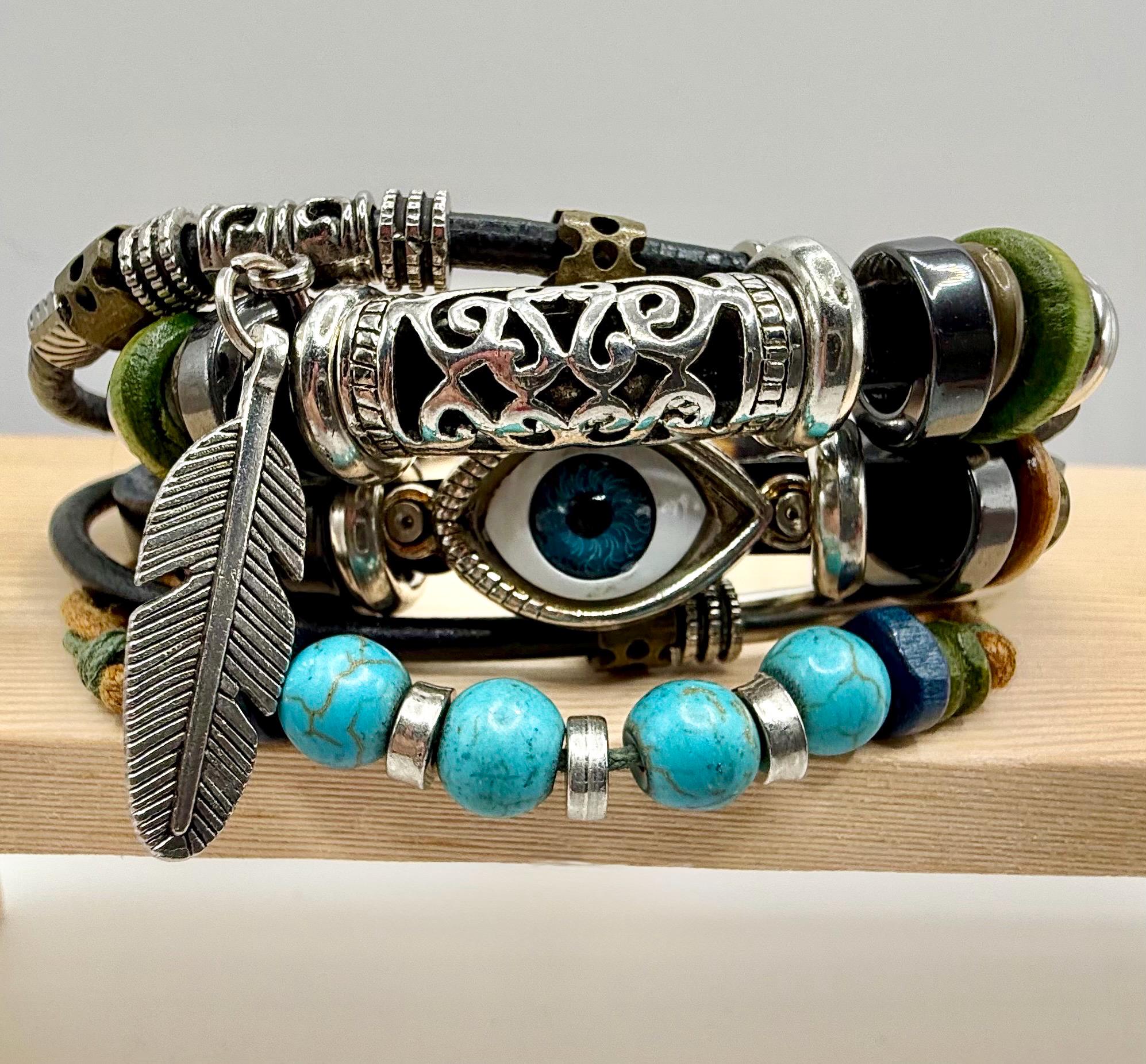 Heren armband - Turkoois Edelsteen - 8mm - www
