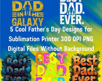 5 coole Vatertags-Designs bündeln 5 lustige Vater-Zitate, den besten Vater aller Zeiten, Dad Bruh & Vater-Witze PNG für Sublimations-Hemden Geschenk