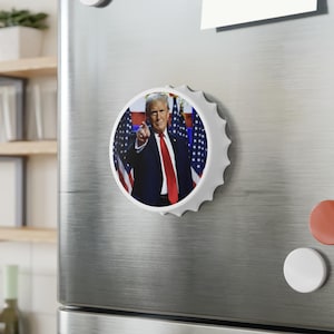 Donald Trump Bottle Opener, Unique Gift for Enthusiasts, Collectible Kitchen Accessory, Party Favor, Election Day Memorabilia